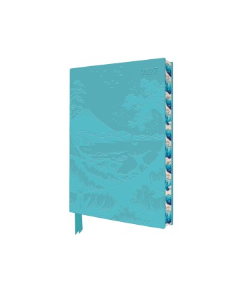 Utagawa Hiroshige: Sea at Satta 2027 Pocket Artisan Art Vegan Leather Diary – Week to View