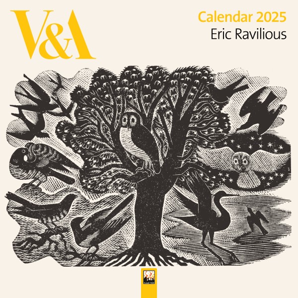 V&A Eric Ravilious Wall Calendar 2025 (Art Calendar) Flame Tree