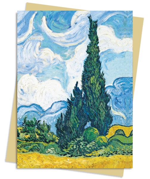 Van Gogh: Wheat Field with Cypresses Greeting Card Pack