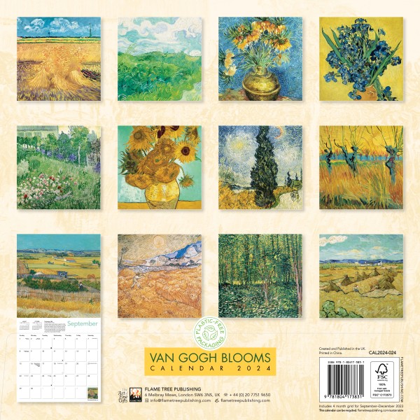 Wall Calendar 2024 - 18 x 18 Cm VAN GOGH 