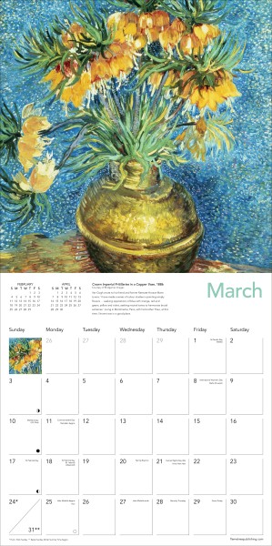 Wall Calendar 2024 - 18 x 18 Cm VAN GOGH 