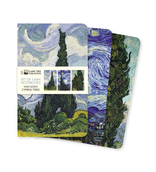 Vincent van Gogh: Cypresses Set of 3 Mini Notebooks