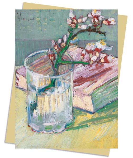 Vincent van Gogh: Flowering Almond Branch in a Glass with a Book Greeting Card Pack