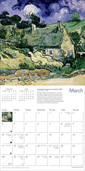 Vincent van Gogh Mini Wall Calendar 2024 (Art Calendar) Flame Tree  Publishing
