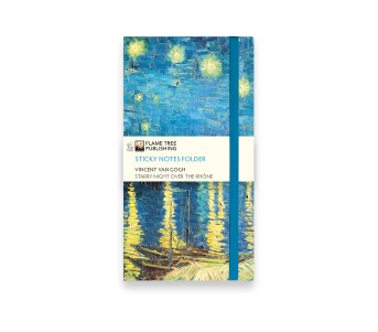 Vincent van Gogh: Starry Night over the Rhône Flame Tree Sticky Notes Folder