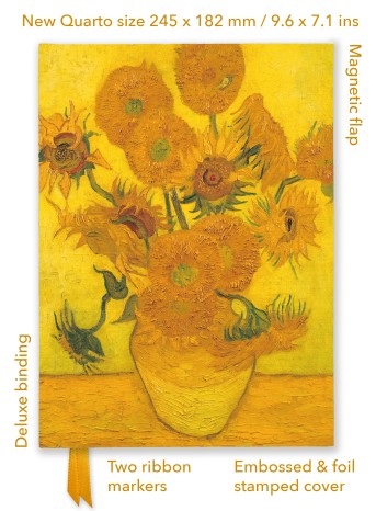 Vincent van Gogh: Sunflowers (Foiled Quarto Journal)