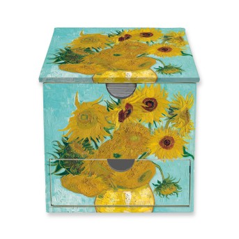 Vincent van Gogh: Sunflowers Memo Box with Drawer