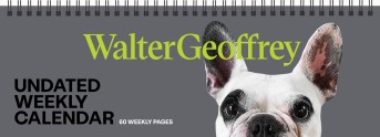 Walter Geoffrey Perpetual Undated Weekly Desk Pad Calendar