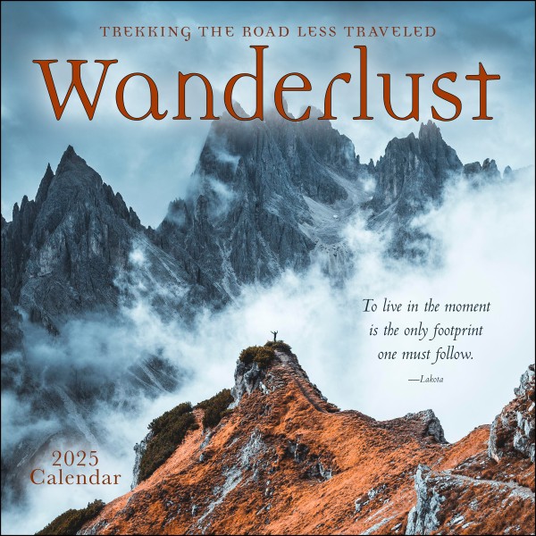 Wanderlust 2025 Wall Calendar Flame Tree Publishing