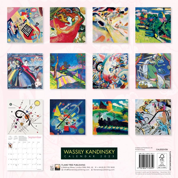 Wassily Kandinsky Wall Calendar 2023 (Art Calendar) Flame Tree Publishing