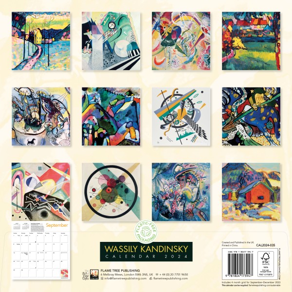 Wassily Kandinsky Wall Calendar 2024 (Art Calendar) Flame Tree Publishing