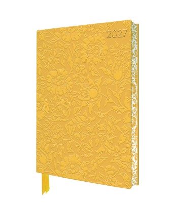 William Morris: Mallow 2027 Artisan Art Vegan Leather Diary Planner - Page to View with Notes