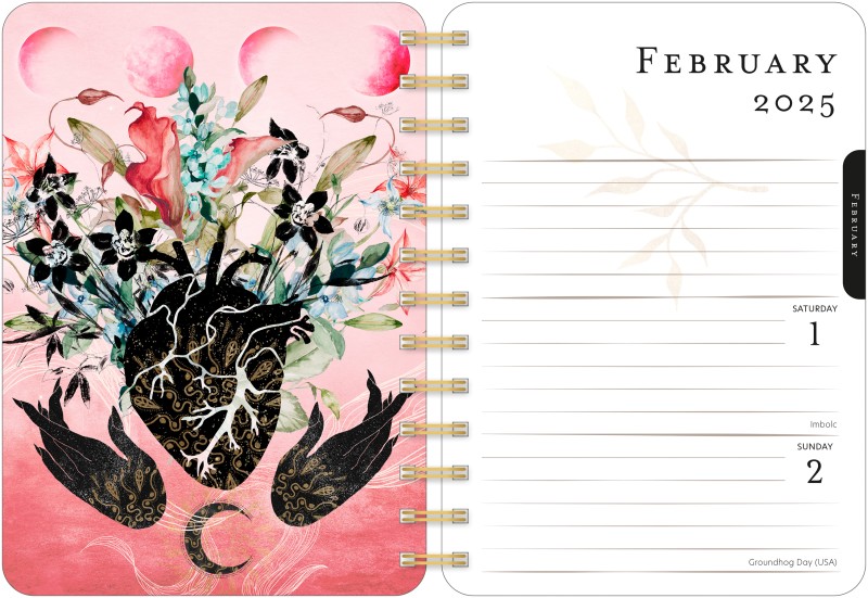 Year of the Witch 2025 Weekly Planner Calendar Flame Tree Publishing