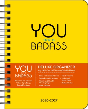 You Are a Badass Deluxe Organizer 17-Month 2026-2027 Weekly/Monthly Planner