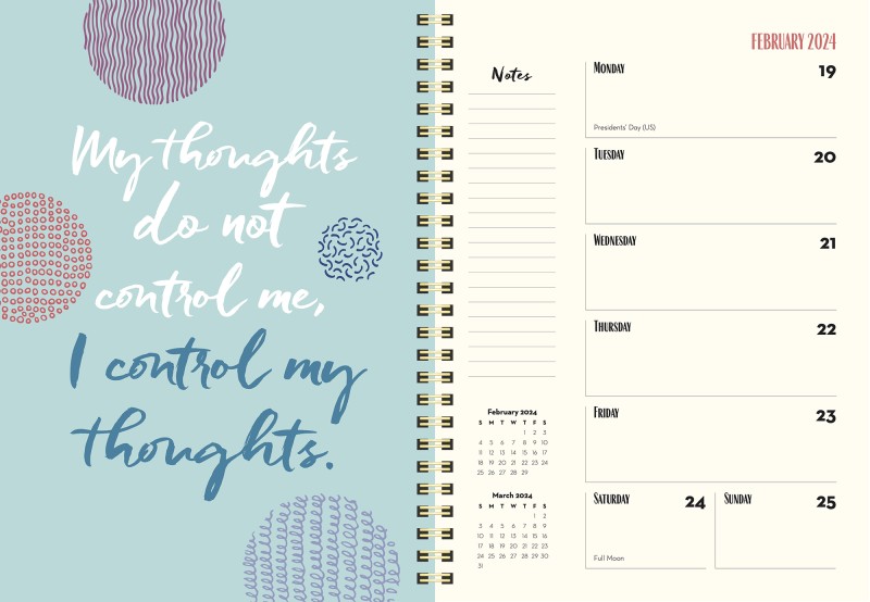 Milk and Honey 12-Month 2024 Monthly/Weekly Agenda Calendar