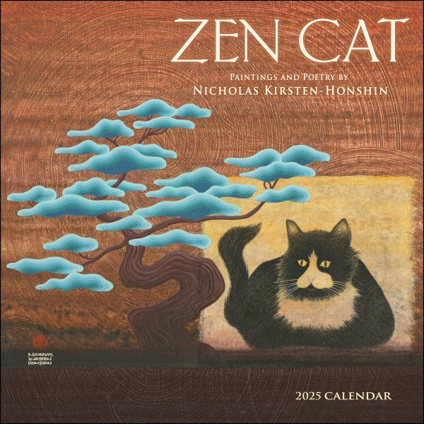 Zen Cat 2025 Wall Calendar Flame Tree Publishing